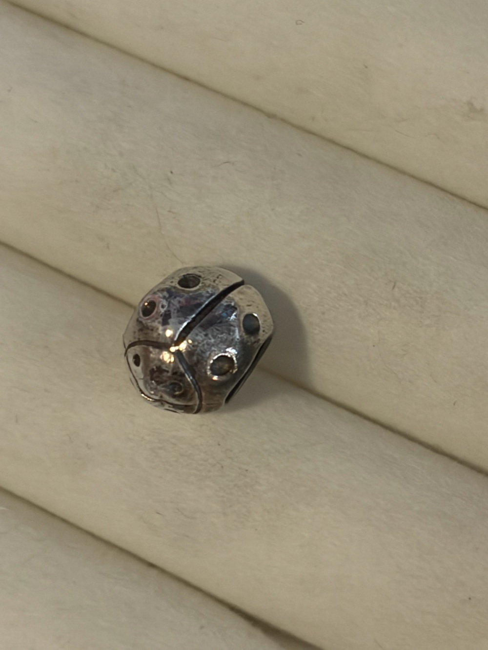 authentic, retired Pandora Lucky Ladybug Charm (Item #790135).